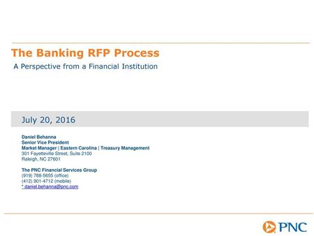 Why issue an RFP? State or local requirement Board Mandated