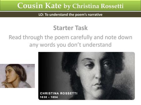 Cousin Kate by Christina Rossetti