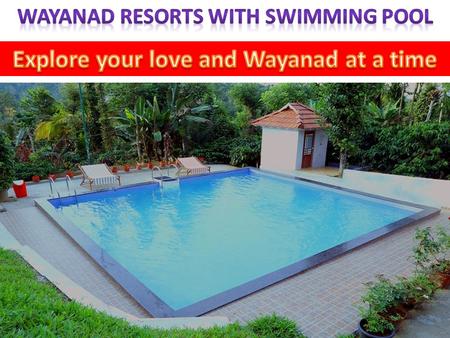 Explore your love and Resorts in Wayanad at a time
