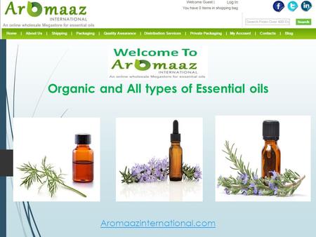 Organic and All types of Essential oils Aromaazinternational.com.