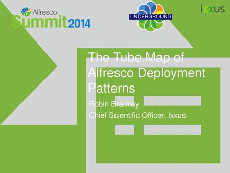 The Tube Map of Alfresco Deployment Patterns