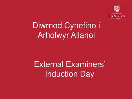 Diwrnod Cynefino i Arholwyr Allanol