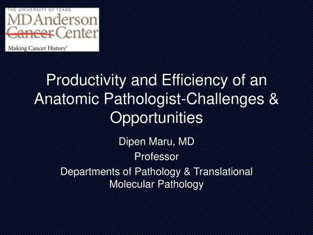 Departments of Pathology & Translational Molecular Pathology