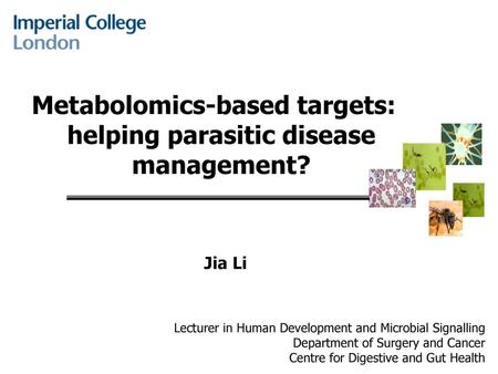 helping parasitic disease management?