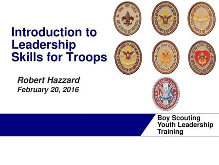 Introduction to Leadership Skills for Troops