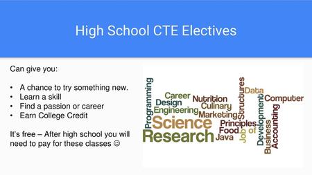 High School CTE Electives