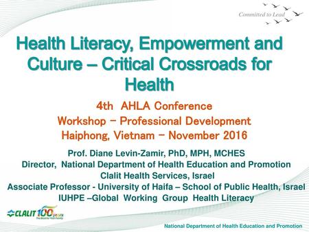 4th  AHLA Conference Workshop – Professional Development