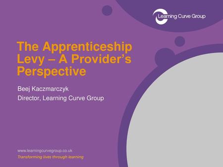 The Apprenticeship Levy – A Provider’s Perspective