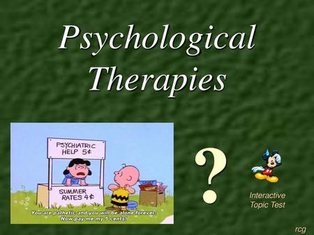 Psychological Therapies