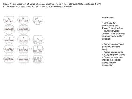 K. Decker French et al ApJ doi: / X/801/1/1 Information: