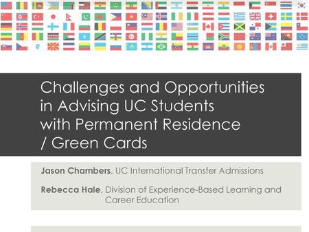 Jason Chambers, UC International Transfer Admissions