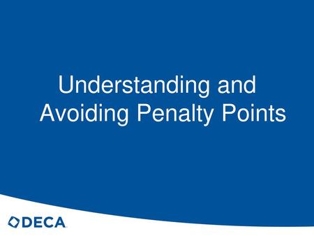 Understanding and Avoiding Penalty Points