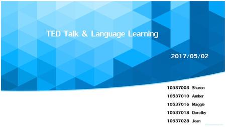 TED Talk & Language Learning