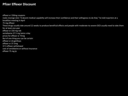 Pfizer Effexor Discount