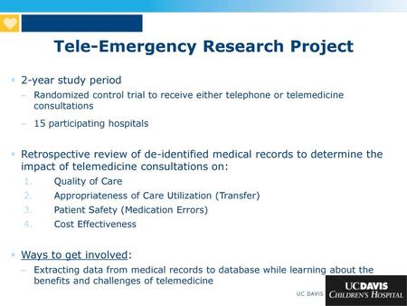 Tele-Emergency Research Project