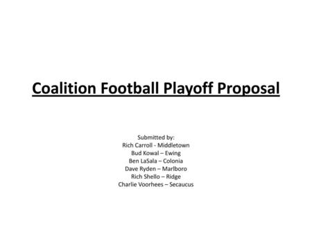 Coalition Football Playoff Proposal