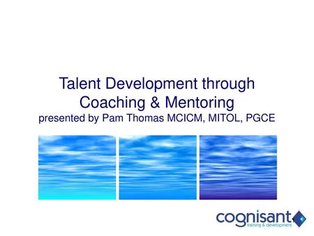 Coaching & Mentoring How can we grow our own credit professionals?