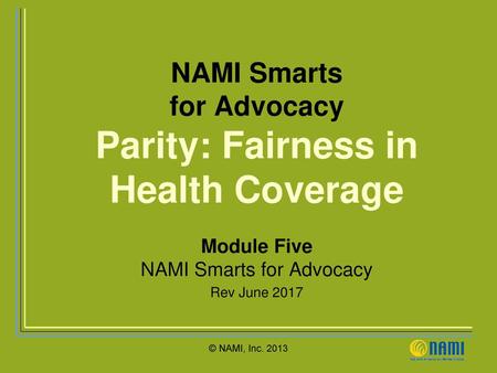 for Advocacy Parity: Fairness in Health Coverage