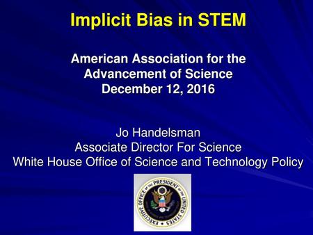 Jo Handelsman Associate Director For Science