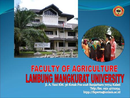 FACULTY OF AGRICULTURE LAMBUNG MANGKURAT UNIVERSITY