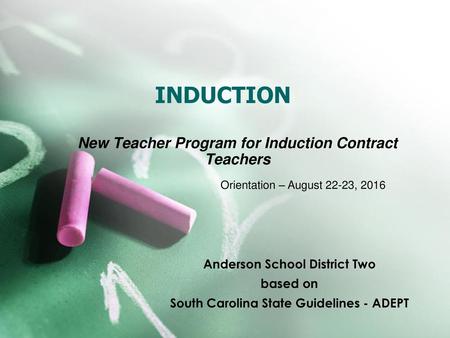 New Teacher Program for Induction Contract Teachers