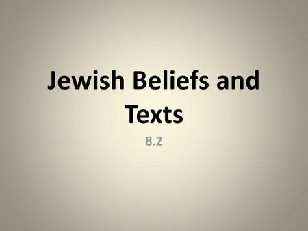 Jewish Beliefs and Texts