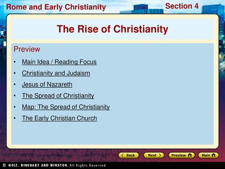 The Rise of Christianity