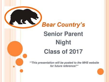 Bear Country’s Senior Parent Night Class of 2017