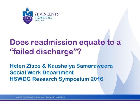 Does readmission equate to a “failed discharge”?