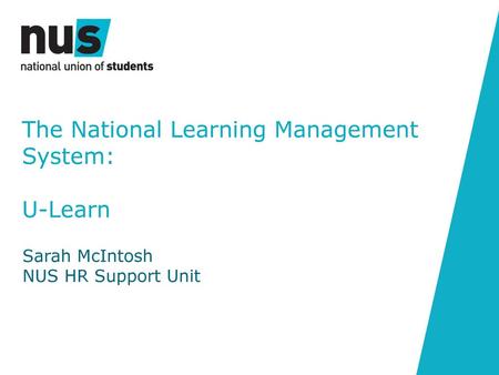 The National Learning Management System: