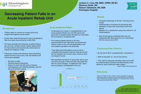 Decreasing Patient Falls in an Acute Inpatient Rehab Unit