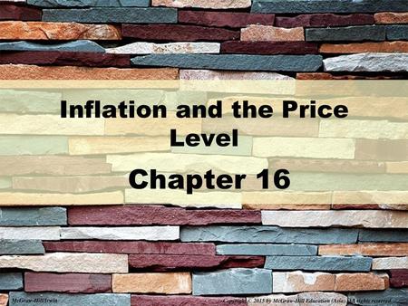 Inflation and the Price Level