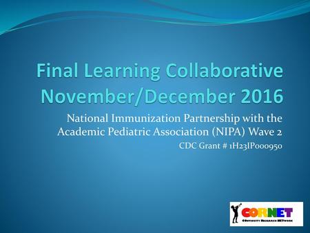 Final Learning Collaborative November/December 2016