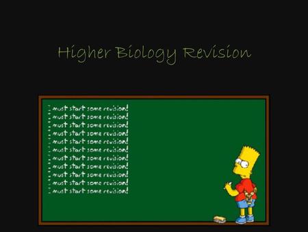 Higher Biology Revision