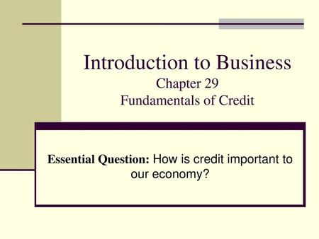 Introduction to Business Chapter 29