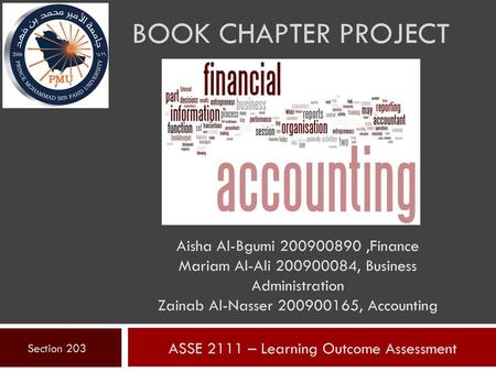 Book Chapter Project Aisha Al-Bgumi ,Finance