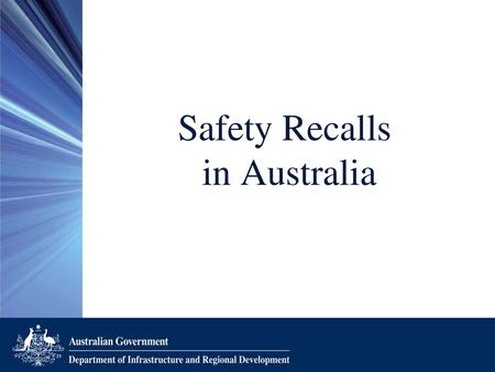 Safety Recalls in Australia