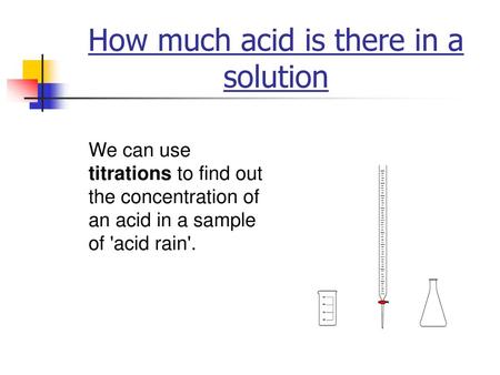 How much acid is there in a solution