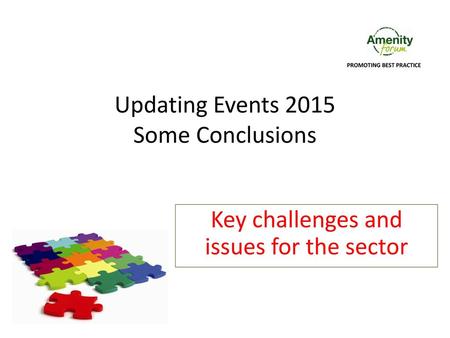 Updating Events 2015 Some Conclusions