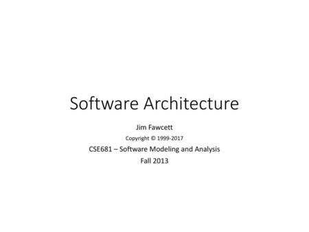 Software Architecture