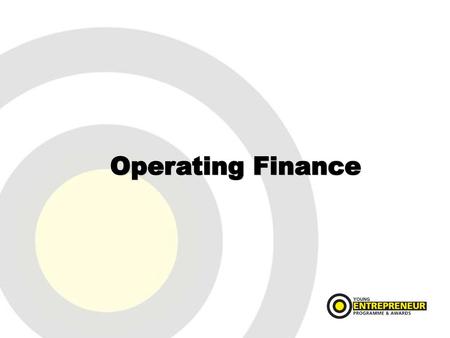 Operating Finance.