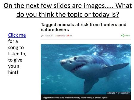 On the next few slides are images…