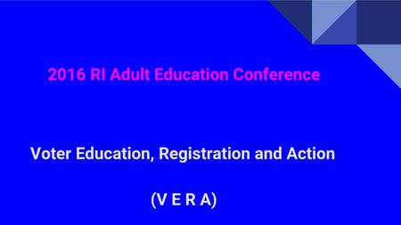 2016 RI Adult Education Conference