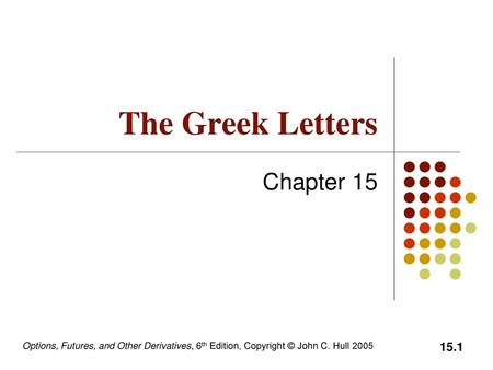 The Greek Letters Chapter 15