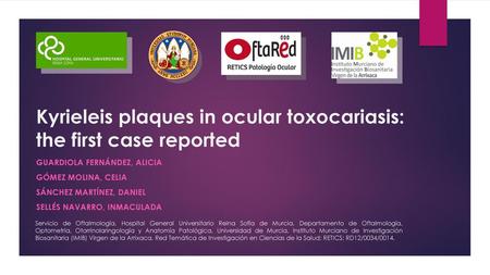 Kyrieleis plaques in ocular toxocariasis: the first case reported