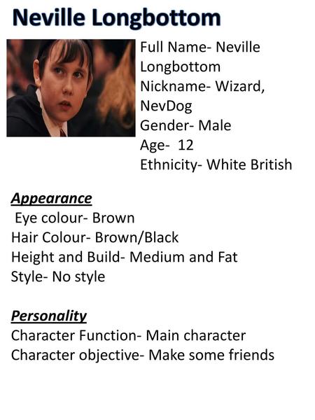 Neville Longbottom Full Name- Neville Longbottom