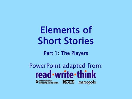 Elements of Short Stories