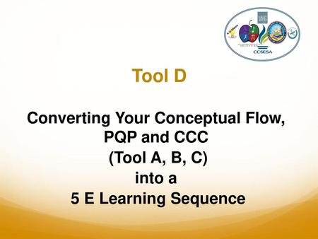 Converting Your Conceptual Flow, PQP and CCC