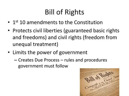 Bill of Rights.