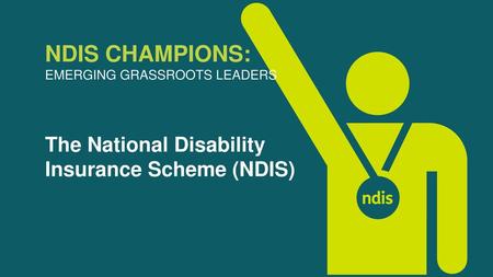 NDIS CHAMPIONS: The National Disability Insurance Scheme (NDIS)